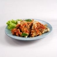 tempe penyet bakar daun kemangi