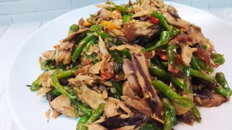 resep ikan tongkol suwir cabe ijo