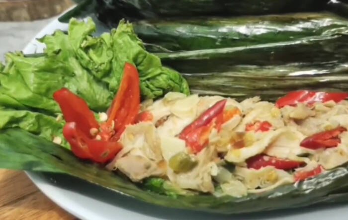 resep pepes ayam suwir