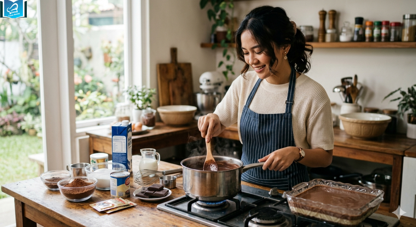 resep puding coklat susu