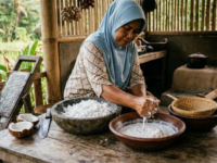 Cara membuat santan dari kelapa parut