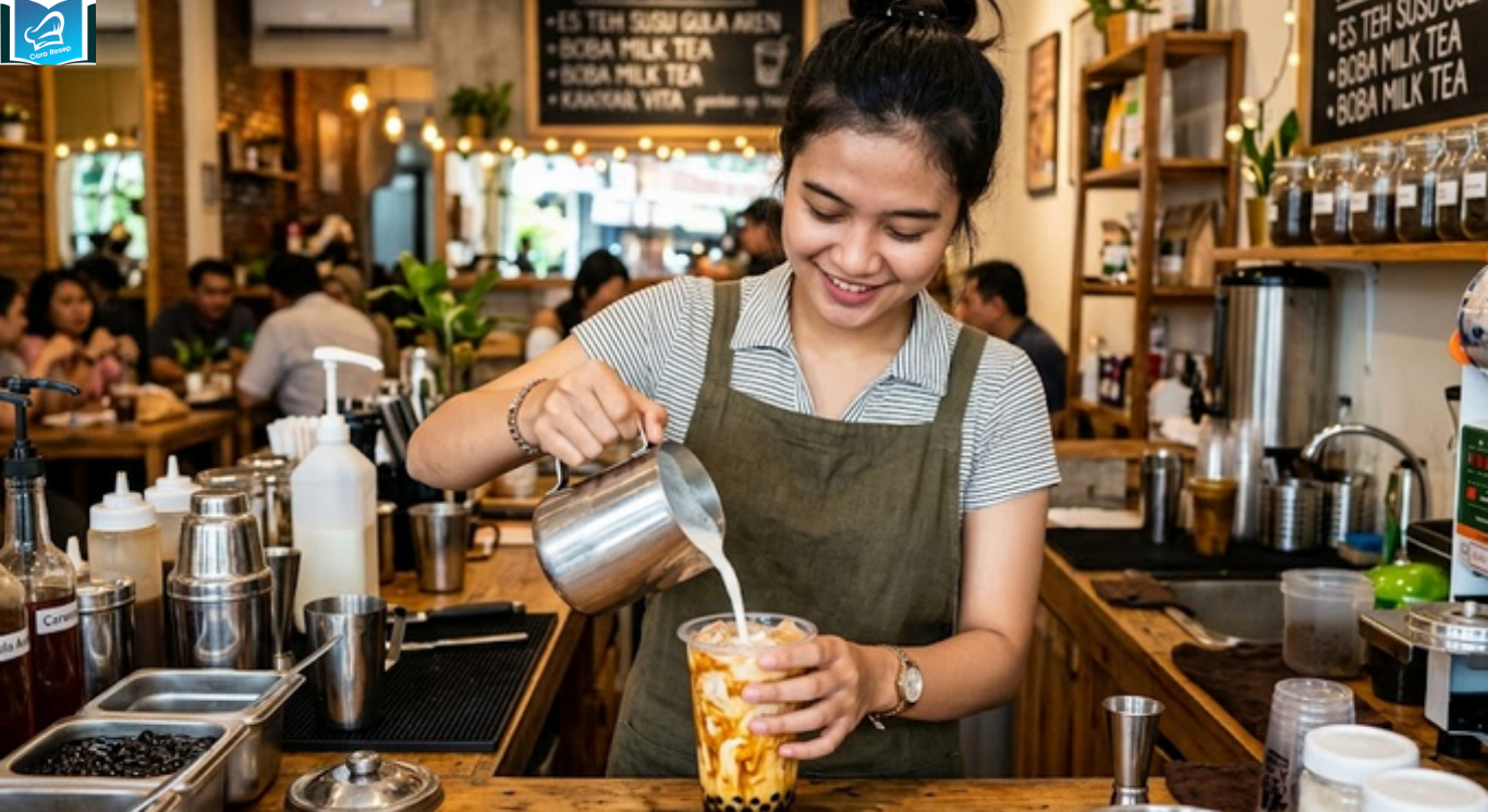 Resep es teh susu kekinian